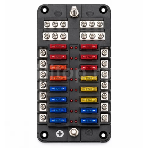 Cutie de siguranțe auto cu 12 circuite și indicator LED – 12WAY-2P