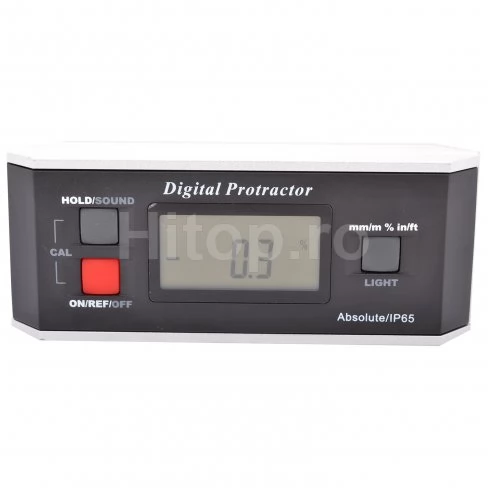 Instrument digital de măsurare pentru unghiuri de la 0 ~ 360° cu iluminare de fundal Instrument digital de măsurare pentru unghiuri de la 0 ~ 360° cu iluminare de fundal