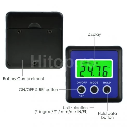 Nivel digital 4in1 - Cutie de teșitură cu bază magnetică Nivel digital 4in1 - Cutie de teșitură cu bază magnetică