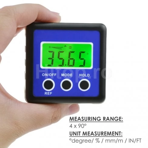 Nivel digital 4in1 - Cutie de teșitură cu bază magnetică Nivel digital 4in1 - Cutie de teșitură cu bază magnetică