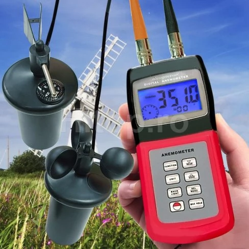 Anemometru termic multifuncțional pentru măsurarea vitezei vântului