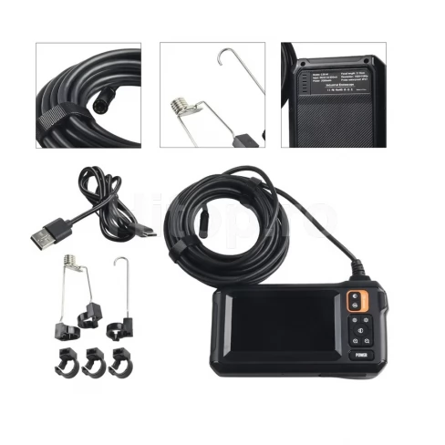 Endoscop cu 2 camere, ecran de 4,3 inch, sondă de 8 mm grosime și lungime de 5 metri