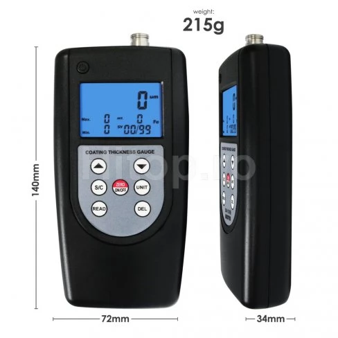 Tester pentru grosimea stratului de acoperire F&NF, înregistrare date, 0~2000 µm