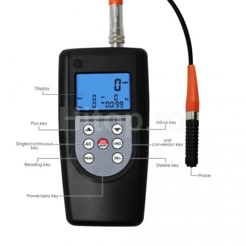 Tester pentru grosimea stratului de acoperire F&NF, înregistrare date, 0~2000 µm