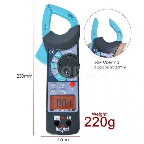 Cleme amperi AC/DC Clamp Meter Multimetru