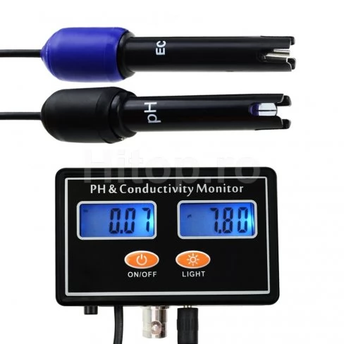 Monitor combinat de pH și EC (conductivitate electrică) cu ATC