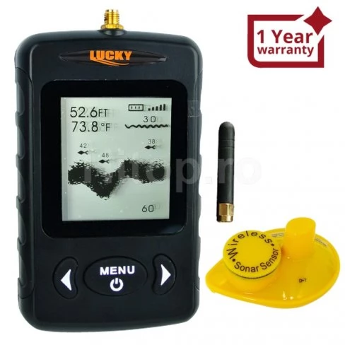 Sonar de pescuit cu senzor wireless de 100 de metri - Culoare negru