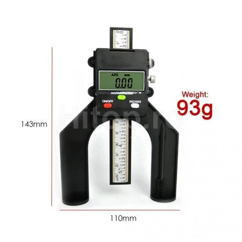 Dispozitiv digital de măsurare a adâncimii cu atașament magnetic