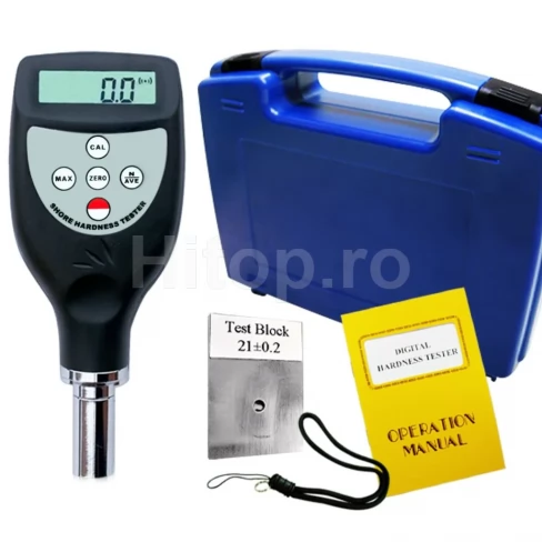 Tester de duritate pentru materiale plastice Shore D cu afișaj LCD Tester de duritate pentru materiale plastice Shore D cu afișaj LCD