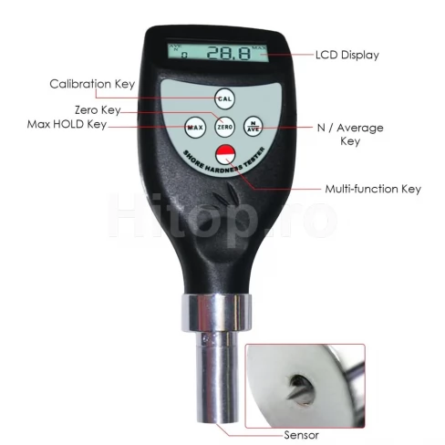 Tester de duritate pentru materiale plastice Shore D cu afișaj LCD Tester de duritate pentru materiale plastice Shore D cu afișaj LCD