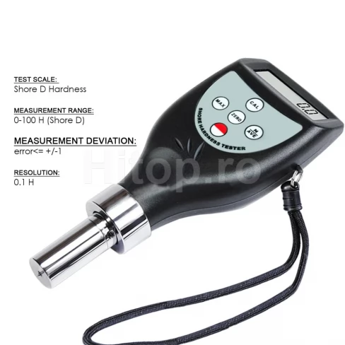 Tester de duritate pentru materiale plastice Shore D cu afișaj LCD Tester de duritate pentru materiale plastice Shore D cu afișaj LCD