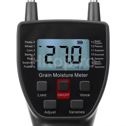 Umidimetru pentru 14 tipuri de cereale cu sondă cu ac dublu de 23 cm