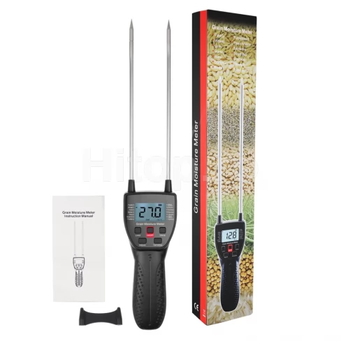 Umidimetru pentru 14 tipuri de cereale cu sondă cu ac dublu de 23 cm