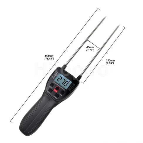 Umidimetru pentru 14 tipuri de cereale cu sondă cu ac dublu de 23 cm