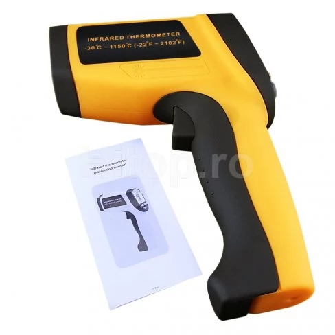 Termometru digital cu infraroșu 50:1, pirometru 1150 °C