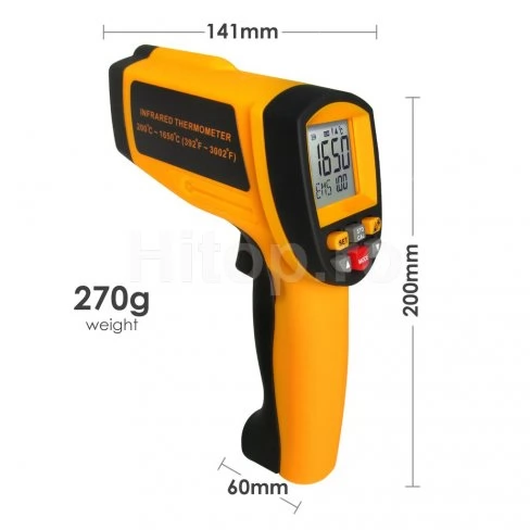 Termometru digital cu infraroșu 50:1 1650°C