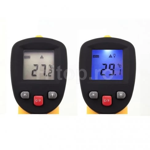 Termometru infraroșu fără contact cu interval -50 - 450°C