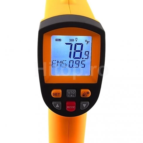 Termometru infraroșu digital 0,10 ~ 0,99 EM 12:1 Pirometru 700 ° C