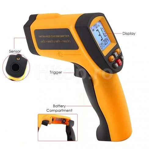 Termometru laser digital cu infraroșu -50~900°C