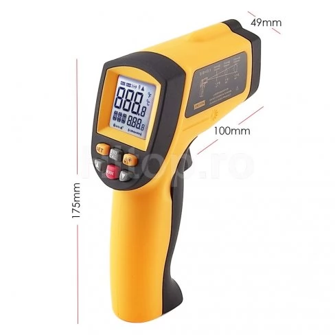 Termometru laser digital cu infraroșu -50~900°C