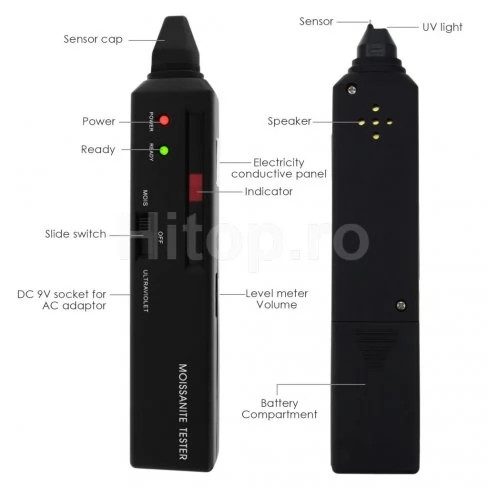 Tester de moissanite cu lumină ultravioletă (UV) Tester de moissanite cu lumină ultravioletă (UV)