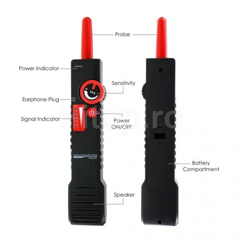 Detector pentru urmărirea și detectarea cablurilor subterane de 220v Detector pentru urmărirea și detectarea cablurilor subterane de 220v
