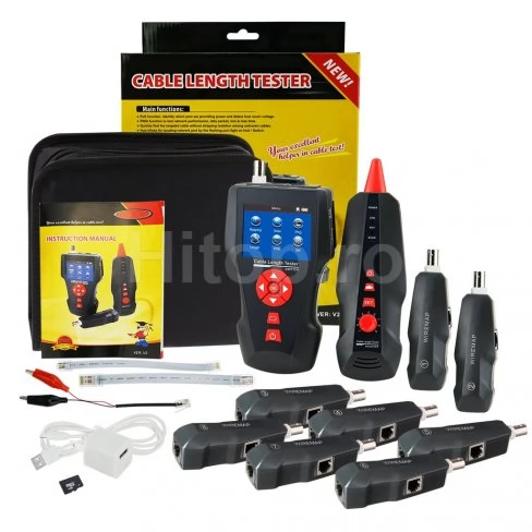 Tester de cablu pentru cabluri de rețea, telefon, RJ45, RJ11, BNC