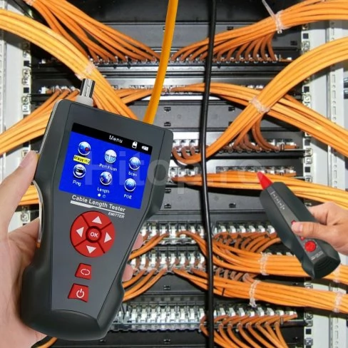 Tester de cablu pentru cabluri de rețea, telefon, RJ45, RJ11, BNC