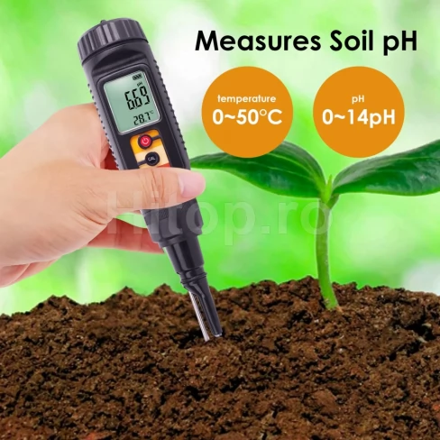 PH-metru cu electrod înlocuibil adecvat pentru sol, aluat, carne, brânză, pâine, fructe