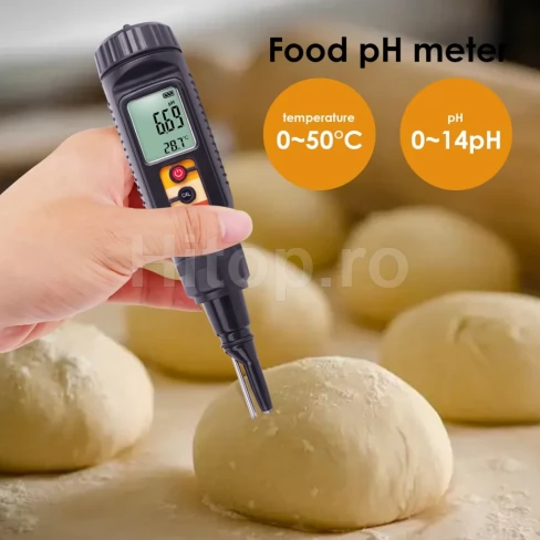 PH-metru cu electrod înlocuibil adecvat pentru sol, aluat, carne, brânză, pâine, fructe