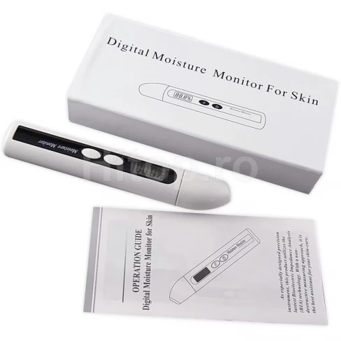Tester digital de umiditate facială - Analizor cosmetic cu afișaj LCD
