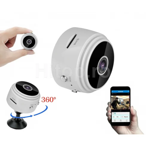 Mini cameră wireless WiFi, înregistrare vocală, HD, slot pentru card TF Mini cameră wireless WiFi, înregistrare vocală, HD, slot pentru card TF