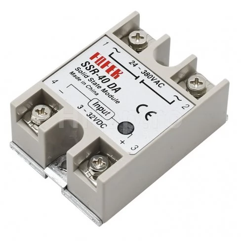 Releu cu stare solidă 3-32VDC capacitate de încărcare 40A 24-380 VAC Regulator termic REX-C SSR