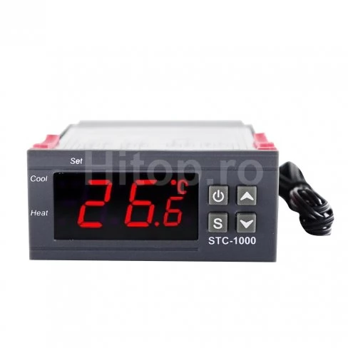 Regulator de temperatură, termostat cu 1 senzor, termoregulator 12V 10A
