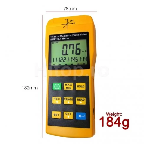 Contor de radiații de radiofrecvență EMF Contor Gauss 2000 mG