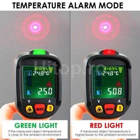 Termometru fără contact cu termocuplu tip K, măsurarea umidității Termometru fără contact cu termocuplu tip K, măsurarea umidității