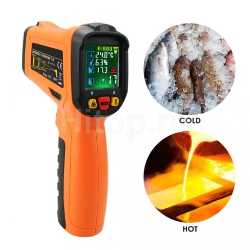 Termometru fără contact cu termocuplu tip K, măsurarea umidității Termometru fără contact cu termocuplu tip K, măsurarea umidității