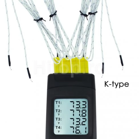 Termometru digital cu 4 canale cu termocupluri de tip K