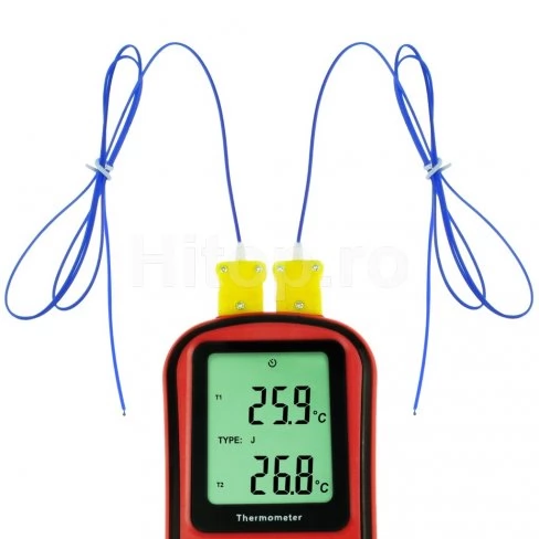 Termometru digital tip K/J/T/E/R/S/N cu termocupluri -150~1767°C