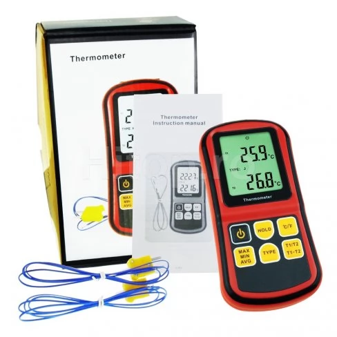 Termometru digital tip K/J/T/E/R/S/N cu termocupluri -150~1767°C