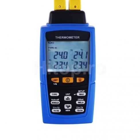 Termometru profesional cu 4 canale Tenmars Taiwan pentru termocuplu de tip K/J/T/E/R/S/N, certificat