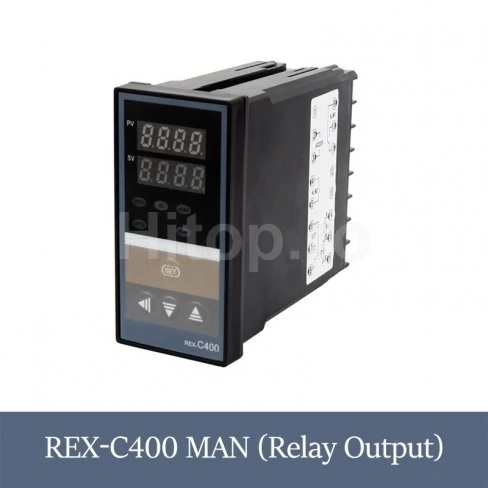 Termocontroler REX C400 la 220V, termoregulator -199 la 1372° C, ieșire releu NO + NC, senzori K, J, Pt100