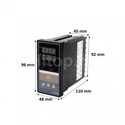 Termocontroler REX C400 la 220V, termoregulator -199 la 1372° C , ieșire SSR, senzori K, J, Pt100