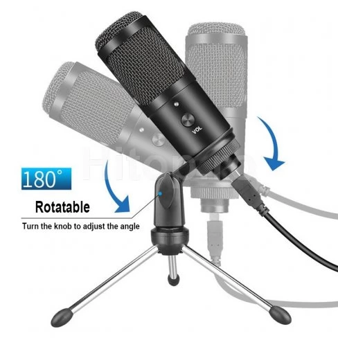 Microfon condensator usb pentru Youtube, TikTok, streaming, karaoke și înregistrare în studio