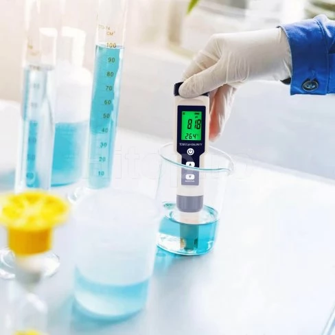 Verificator 5 în 1 al calității apei pentru pH, TDS, EC, salinitate, temperatură