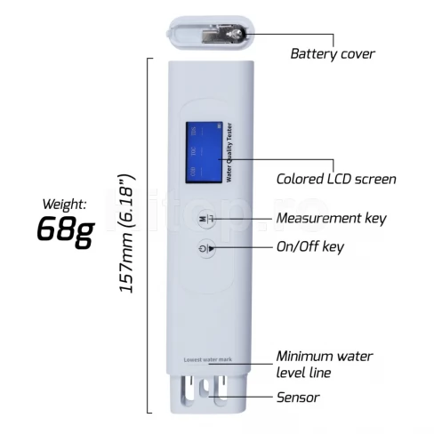 6 în 1 tester inteligent pentru calitatea apei TOC, UV275, EC, TDS, COD și temperatură