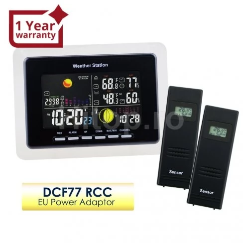 Stație meteo wireless pentru temperatură și umiditate cu 2 senzori Stație meteo wireless pentru temperatură și umiditate cu 2 senzori