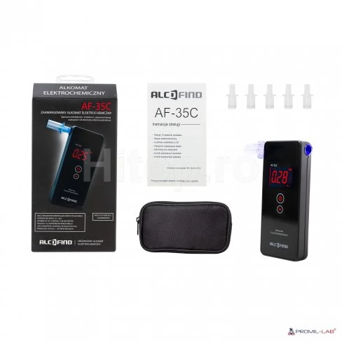 Breathalyzer profesional pentru alcool cu 50 de muștiucuri, carcasă și calibrare