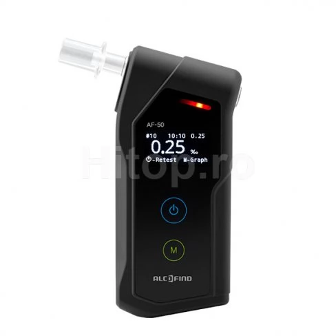 Breathalyzer profesional pentru alcool cu 50 de muștiucuri, memorie și calibrare