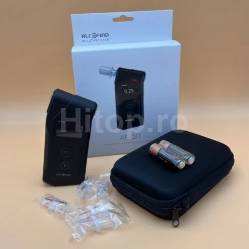 Breathalyzer profesional pentru alcool cu 50 de muștiucuri, memorie și calibrare
